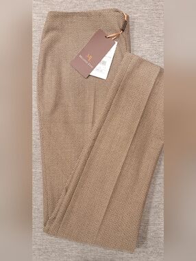 Melanie Lyne NWT Brown Tweed Dress Pants - Classic Straight Leg - Size 8